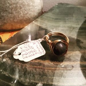 Boho style ring agate